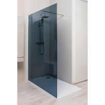 Paroi de douche fixe verre fumé 120