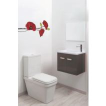 Lave-mains Epice avec Miroir 50cm Gris Laqué Livré en Kit