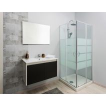 Paroi douche acce angle coul 80x80