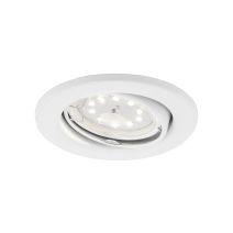 Spot rond enc. orient. led gu10 5w 400lm d86mm ip23 metal blc