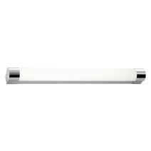Applique salle de bain led 10w metal pvc chrome 592mm 1200lm -ip44 