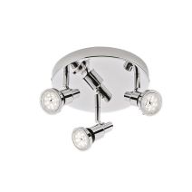 Plafonnier salle de bain 3 spots orient. led gu10 4w 400lm ip44
