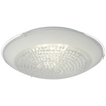 Applique et plafonnier brilliant vera 18w blanc et transparent