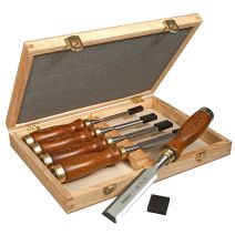 Ciseau a bois manche bois - coffret de