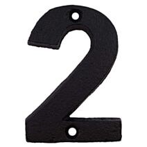 Chiffre acier noir 9,5x6cm n° 2