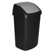 Poubelle Swing 50L noir/gris - CURVER