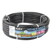 Tuyau goutteurs en ligne noir techn'o goutte d13x16mm goutteurs 2 l/h 50 m