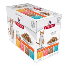 4 sachets fraîcheur chat - poulet, poisson, dinde et truite - HILL'S SCIENCE PLAN Pet
