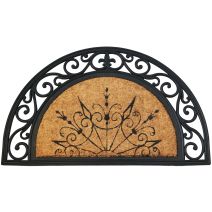 Tapis caoutchouc et coco naturelle demi lune - 75 x 45  