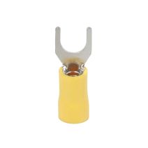 Cosse x10 fourche Ø6 jaune - DEBFLEX