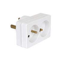 Adaptateur 2socl 16a 4400w blanc - DEBFLEX