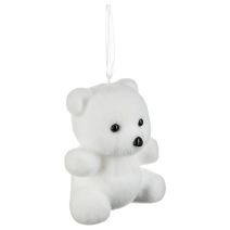 Ourson blanc assis 13cm