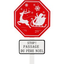 Pancarte bois stop passage