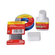 Kit bricolage (1 pierre ammoniacale 1 eau a souder 24ml 20g etain trav. cour. 100g etain tiffany) 