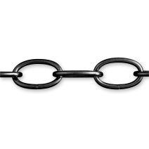 Chaine lustrerie oval 3.8mm noir