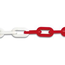 Chaine polyethy rouge/blanc d6mm