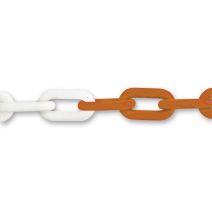 Chaine polyeth fluo rouge/blanc d6