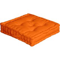 Coussin sol orange 50x50x10