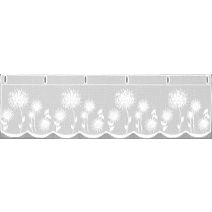 Rideau double rame blanc 60cm