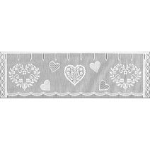 Rideau coeurs blanc 60cm