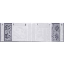 Rideau fleur palme blanc gris 90cm