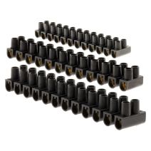Lot 4 barrettes 1x4 mm²+ 1x6mm² + 2x 10 mm² noires - zenitech