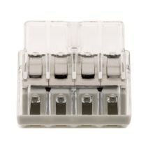 Lot de 10 mini bornes de connexion rapide s2273 pour fils rigides - 8 entrees  - wago