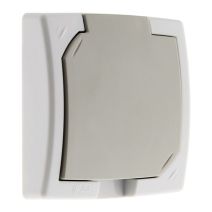 Prise 16a 2p+t encastrable pour exterieur - ip44 - tamaris
