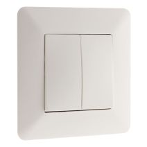 Interrupteur va-et-vient double 10a blanc - artezo - INOTECH
