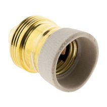 Douille e27 en laiton avec collerette porcelaine