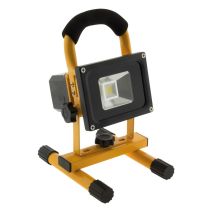 Projecteur led 10w noir chantier rechargeable ip65