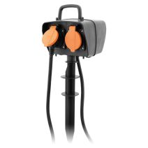 Piquet 2 prises 2p+t cable h07rn-f 3g1,5mm² ip44 + programmateur - zenitech