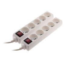 Lot 2 blocs 5x 16a 2p+t avec interrupteur blanc - zenitech