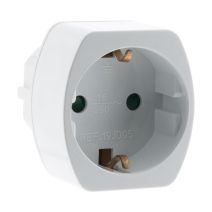 Adaptateur m france / f schuko blanc