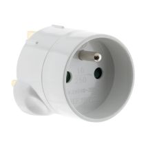 Adaptateur m uk / f france blanc