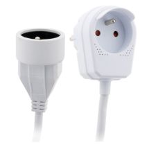 Rallonge électrique ménager ho5vv-f 3m avec prise gigogne blanc - ZENITECH