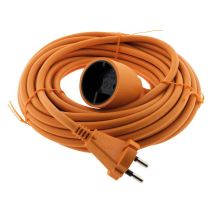 Rallonge électrique de jardin 16a ho5vv-f 2p sans terre 2x 1,5 orange 10m