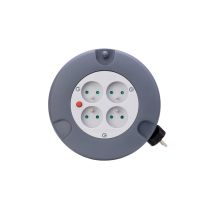 Enrouleur ménager ho5vv-f 4 prises 3g1mm² 5m + coupe-circuit - ZENITECH
