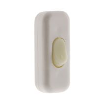 Interrupteur 2a unipolaire luminescent blanc - zenitech