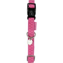 Collier réglable Mcleather largeur 10 mm Tour de cou 19 à 29 cm Fuschia