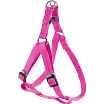 Harnais nylon réglable baudrier coloris unis fuschia largeur 25 mm