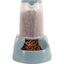Distributeur de croquettes antidérapant bleu acier contenance 6,5Kg