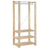 Étagère penderie en bois de pin 