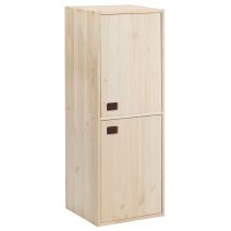 Armoire 2 portes en bois de pin