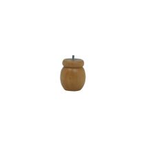 Pied de lit boule collerette vernis naturel h100 d85
