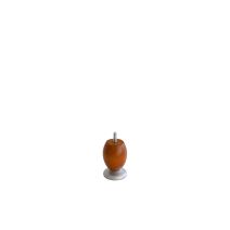 Pied de lit cocon merisier/aluminium h80 d55
