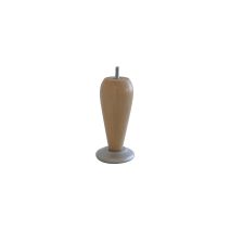 Pied de lit cocon vernis naturel/aluminium h150 d65