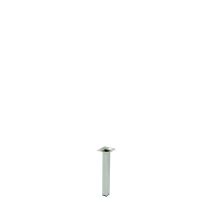 Pied metallique carre sans verin chrome h200 25x25
