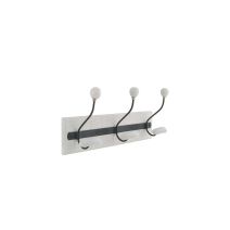 Portemanteau 6 patères à fixer Galbe Bois Blanchi