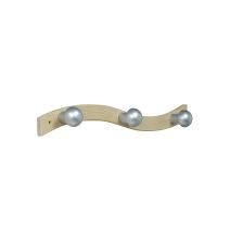 Portemanteau sinus vernis/aluminium 3 tetes 